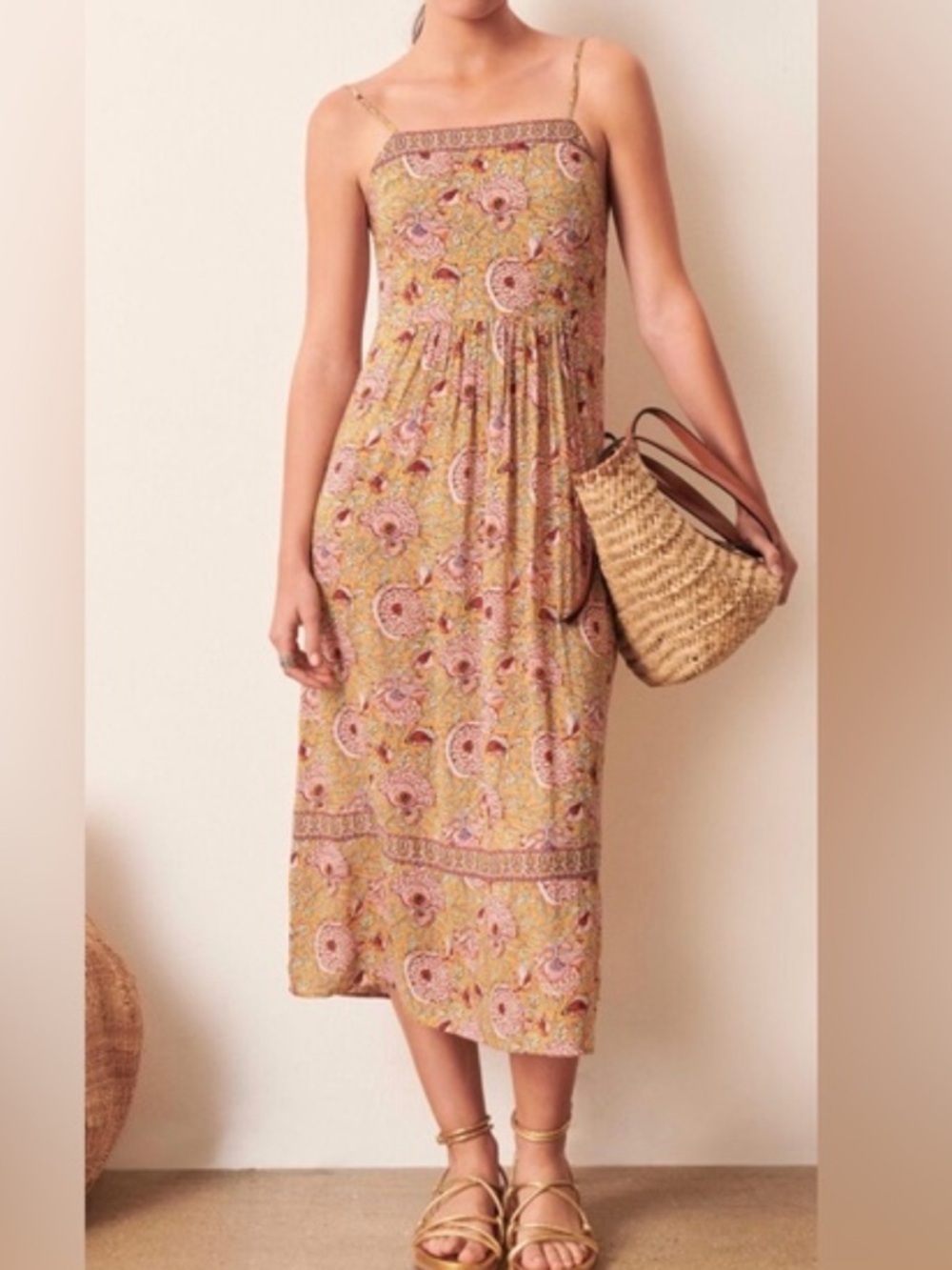 ba&sh Vale Midi Dress Cover Up Open Back Size US2